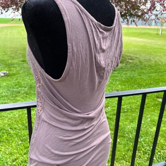 Maurices dusty mauve sequin shimmer, scoop neck tank top, women's size S - Picture 8 of 8
